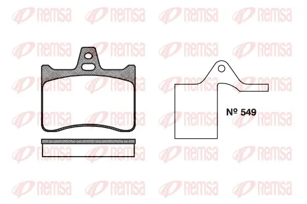 Bremsbelagsatz, Scheibenbremse Hinterachse REMSA 0088.10