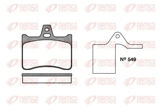 Bremsbelagsatz, Scheibenbremse Hinterachse REMSA 0088.10 Bild Bremsbelagsatz, Scheibenbremse Hinterachse REMSA 0088.10