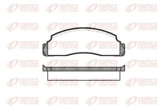 Bremsbelagsatz, Scheibenbremse Vorderachse REMSA 0091.00 Bild Bremsbelagsatz, Scheibenbremse Vorderachse REMSA 0091.00