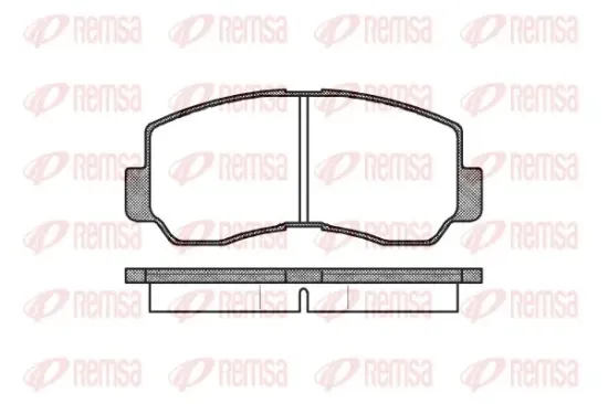 Bremsbelagsatz, Scheibenbremse Vorderachse REMSA 0094.40 Bild Bremsbelagsatz, Scheibenbremse Vorderachse REMSA 0094.40