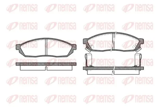 Bremsbelagsatz, Scheibenbremse Vorderachse REMSA 0111.02 Bild Bremsbelagsatz, Scheibenbremse Vorderachse REMSA 0111.02