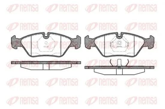 Bremsbelagsatz, Scheibenbremse Vorderachse REMSA 0139.00 Bild Bremsbelagsatz, Scheibenbremse Vorderachse REMSA 0139.00