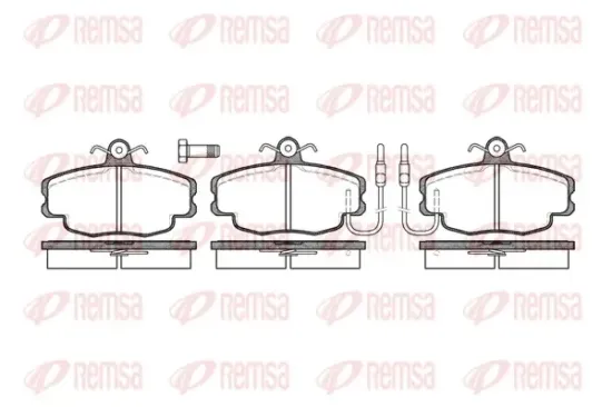 Bremsbelagsatz, Scheibenbremse Vorderachse REMSA 0141.02 Bild Bremsbelagsatz, Scheibenbremse Vorderachse REMSA 0141.02