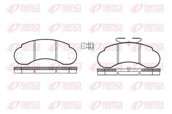 Bremsbelagsatz, Scheibenbremse Vorderachse REMSA 0142.20 Bild Bremsbelagsatz, Scheibenbremse Vorderachse REMSA 0142.20