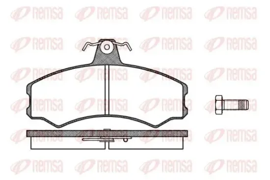 Bremsbelagsatz, Scheibenbremse Vorderachse REMSA 0143.10 Bild Bremsbelagsatz, Scheibenbremse Vorderachse REMSA 0143.10