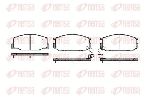 Bremsbelagsatz, Scheibenbremse Vorderachse REMSA 0152.12