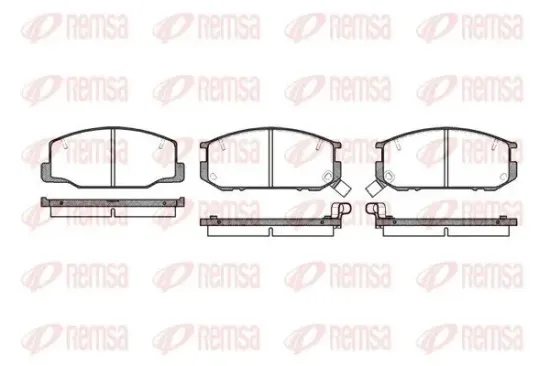 Bremsbelagsatz, Scheibenbremse Vorderachse REMSA 0152.12 Bild Bremsbelagsatz, Scheibenbremse Vorderachse REMSA 0152.12