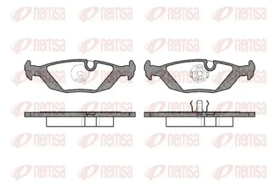 Bremsbelagsatz, Scheibenbremse Hinterachse REMSA 0155.10 Bild Bremsbelagsatz, Scheibenbremse Hinterachse REMSA 0155.10