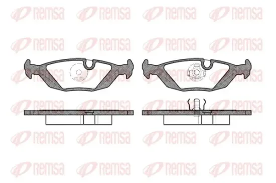 Bremsbelagsatz, Scheibenbremse Hinterachse REMSA 0155.10 Bild Bremsbelagsatz, Scheibenbremse Hinterachse REMSA 0155.10