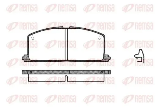 Bremsbelagsatz, Scheibenbremse REMSA 0167.04 Bild Bremsbelagsatz, Scheibenbremse REMSA 0167.04