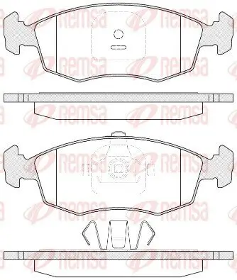 Bremsbelagsatz, Scheibenbremse REMSA 0172.35