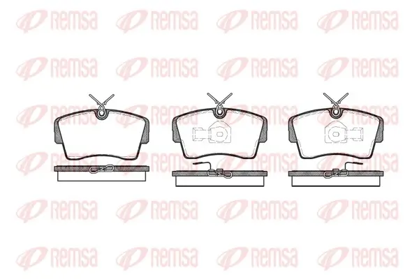 Bremsbelagsatz, Scheibenbremse Vorderachse REMSA 0173.00