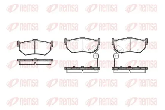 Bremsbelagsatz, Scheibenbremse Hinterachse REMSA 0183.02 Bild Bremsbelagsatz, Scheibenbremse Hinterachse REMSA 0183.02