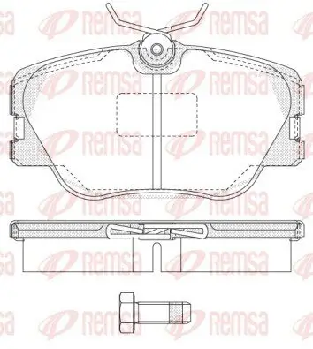 Bremsbelagsatz, Scheibenbremse Vorderachse REMSA 0189.00 Bild Bremsbelagsatz, Scheibenbremse Vorderachse REMSA 0189.00