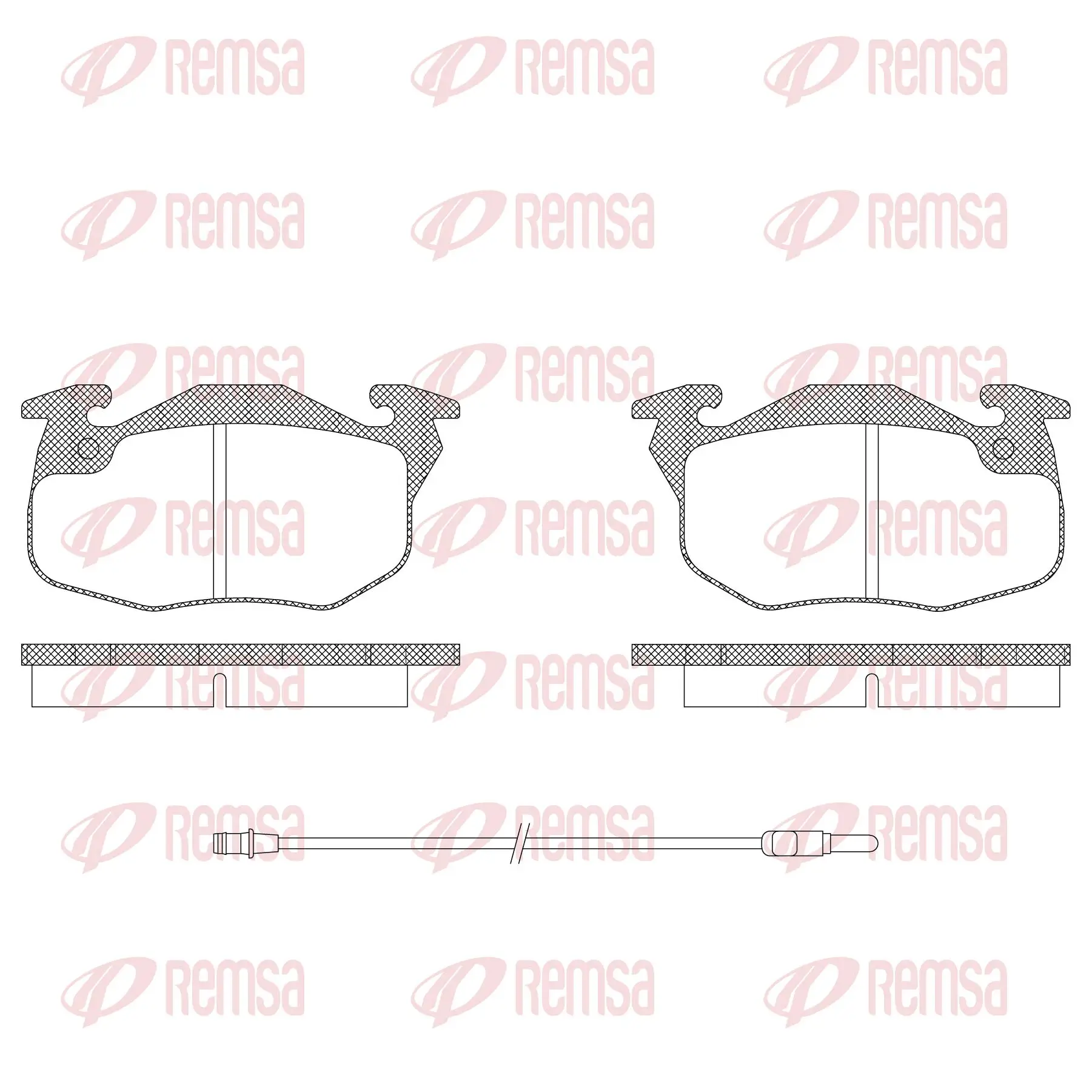 Bremsbelagsatz, Scheibenbremse Vorderachse REMSA 0192.12