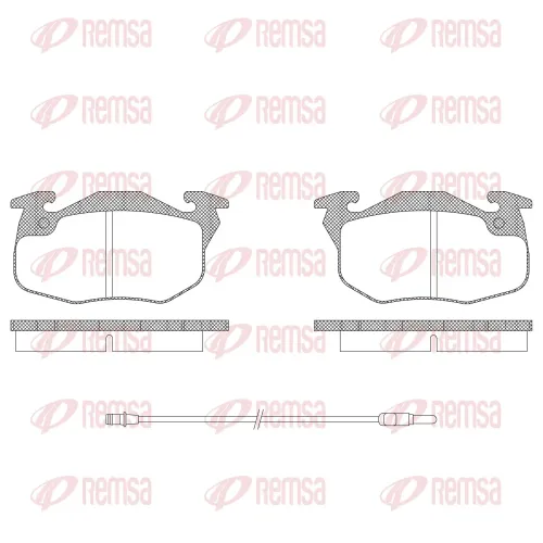 Bremsbelagsatz, Scheibenbremse Vorderachse REMSA 0192.12 Bild Bremsbelagsatz, Scheibenbremse Vorderachse REMSA 0192.12