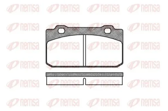 Bremsbelagsatz, Scheibenbremse Vorderachse REMSA 0210.00 Bild Bremsbelagsatz, Scheibenbremse Vorderachse REMSA 0210.00