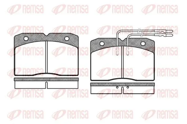 Bremsbelagsatz, Scheibenbremse Vorderachse REMSA 0211.04