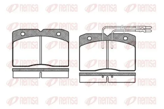 Bremsbelagsatz, Scheibenbremse Vorderachse REMSA 0211.04 Bild Bremsbelagsatz, Scheibenbremse Vorderachse REMSA 0211.04