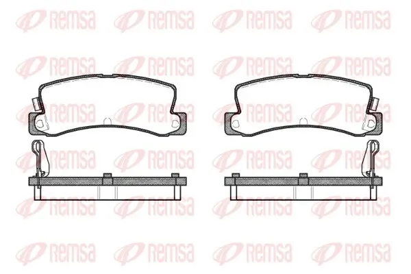 Bremsbelagsatz, Scheibenbremse Hinterachse REMSA 0214.04