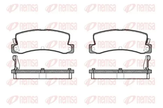 Bremsbelagsatz, Scheibenbremse Hinterachse REMSA 0214.04 Bild Bremsbelagsatz, Scheibenbremse Hinterachse REMSA 0214.04