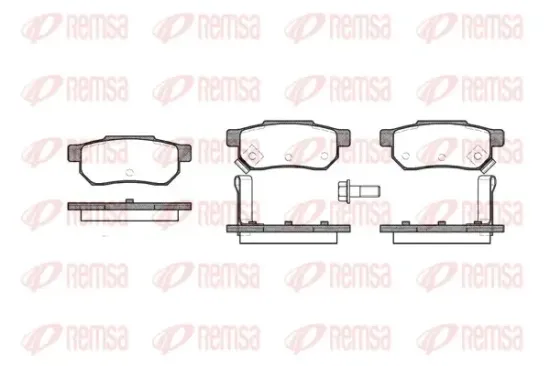 Bremsbelagsatz, Scheibenbremse Hinterachse REMSA 0233.12 Bild Bremsbelagsatz, Scheibenbremse Hinterachse REMSA 0233.12