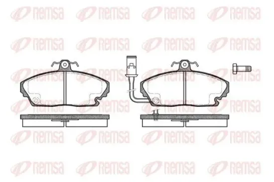Bremsbelagsatz, Scheibenbremse Vorderachse REMSA 0250.01 Bild Bremsbelagsatz, Scheibenbremse Vorderachse REMSA 0250.01