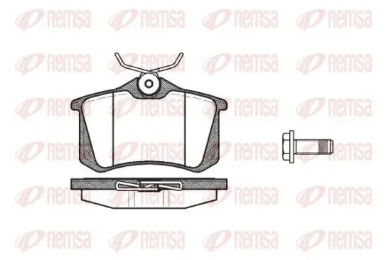 Bremsbelagsatz, Scheibenbremse Hinterachse REMSA 0263.05 Bild Bremsbelagsatz, Scheibenbremse Hinterachse REMSA 0263.05