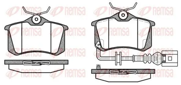 Bremsbelagsatz, Scheibenbremse REMSA 0263.41