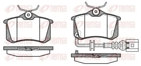 Bremsbelagsatz, Scheibenbremse REMSA 0263.41 Bild Bremsbelagsatz, Scheibenbremse REMSA 0263.41