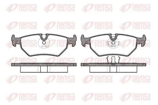 Bremsbelagsatz, Scheibenbremse Hinterachse REMSA 0265.10 Bild Bremsbelagsatz, Scheibenbremse Hinterachse REMSA 0265.10