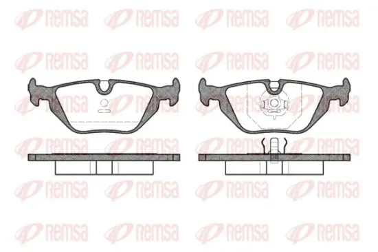 Bremsbelagsatz, Scheibenbremse Hinterachse REMSA 0265.30 Bild Bremsbelagsatz, Scheibenbremse Hinterachse REMSA 0265.30