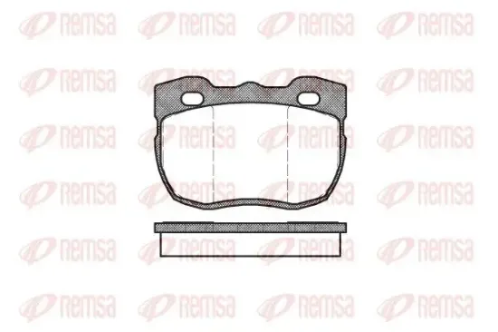 Bremsbelagsatz, Scheibenbremse Vorderachse REMSA 0267.00 Bild Bremsbelagsatz, Scheibenbremse Vorderachse REMSA 0267.00