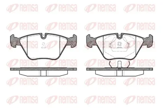 Bremsbelagsatz, Scheibenbremse Vorderachse REMSA 0270.00 Bild Bremsbelagsatz, Scheibenbremse Vorderachse REMSA 0270.00
