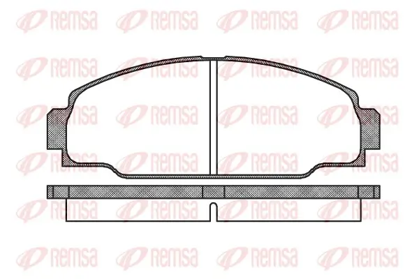 Bremsbelagsatz, Scheibenbremse Vorderachse REMSA 0274.00