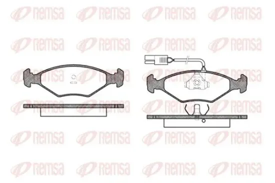 Bremsbelagsatz, Scheibenbremse Vorderachse REMSA 0281.02 Bild Bremsbelagsatz, Scheibenbremse Vorderachse REMSA 0281.02