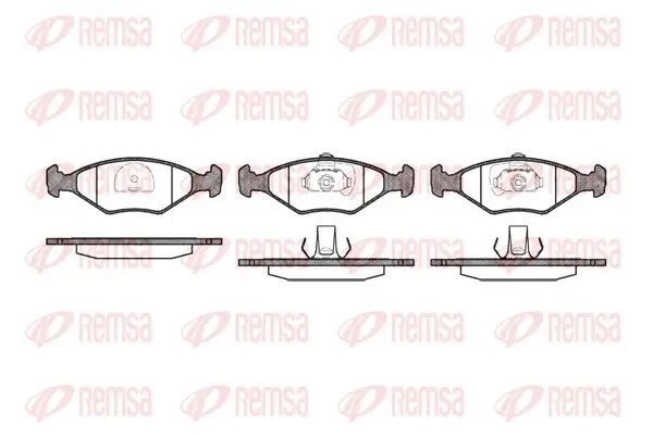 Bremsbelagsatz, Scheibenbremse Vorderachse REMSA 0281.40