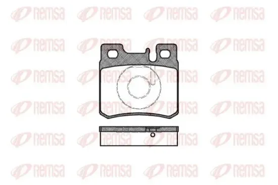 Bremsbelagsatz, Scheibenbremse Hinterachse REMSA 0282.20 Bild Bremsbelagsatz, Scheibenbremse Hinterachse REMSA 0282.20