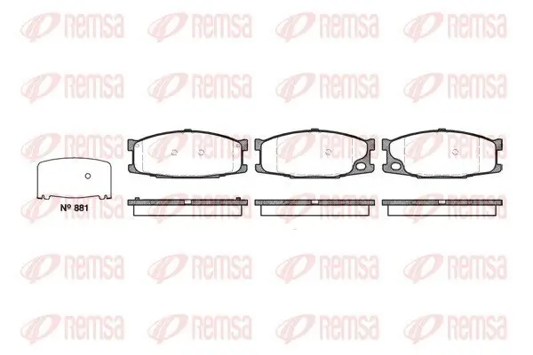Bremsbelagsatz, Scheibenbremse Vorderachse REMSA 0283.10