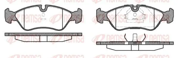 Bremsbelagsatz, Scheibenbremse Vorderachse REMSA 0286.10