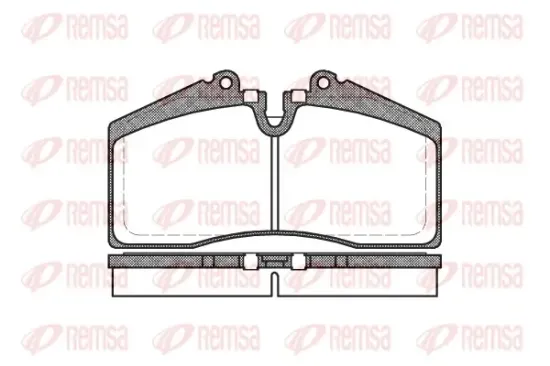 Bremsbelagsatz, Scheibenbremse Vorderachse REMSA 0288.00 Bild Bremsbelagsatz, Scheibenbremse Vorderachse REMSA 0288.00