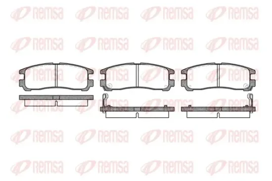 Bremsbelagsatz, Scheibenbremse Hinterachse REMSA 0291.02 Bild Bremsbelagsatz, Scheibenbremse Hinterachse REMSA 0291.02