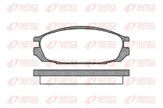 Bremsbelagsatz, Scheibenbremse Hinterachse REMSA 0292.00 Bild Bremsbelagsatz, Scheibenbremse Hinterachse REMSA 0292.00