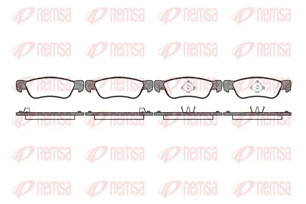 Bremsbelagsatz, Scheibenbremse Hinterachse REMSA 0295.04