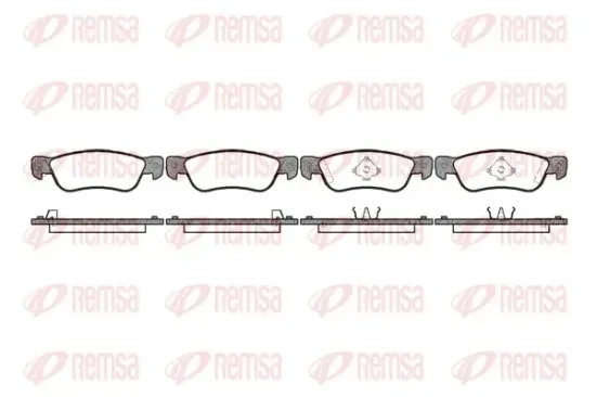 Bremsbelagsatz, Scheibenbremse Hinterachse REMSA 0295.04 Bild Bremsbelagsatz, Scheibenbremse Hinterachse REMSA 0295.04