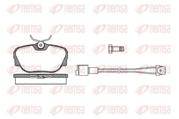 Bremsbelagsatz, Scheibenbremse Vorderachse REMSA 0296.02