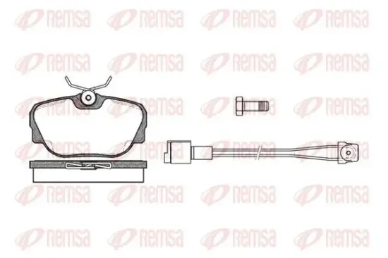 Bremsbelagsatz, Scheibenbremse Vorderachse REMSA 0296.02 Bild Bremsbelagsatz, Scheibenbremse Vorderachse REMSA 0296.02