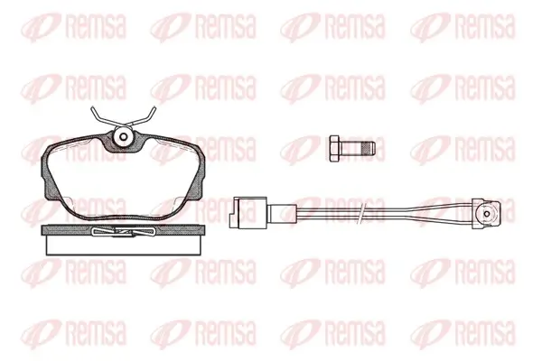 Bremsbelagsatz, Scheibenbremse Vorderachse REMSA 0296.02