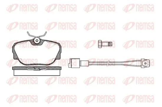 Bremsbelagsatz, Scheibenbremse Vorderachse REMSA 0296.02 Bild Bremsbelagsatz, Scheibenbremse Vorderachse REMSA 0296.02