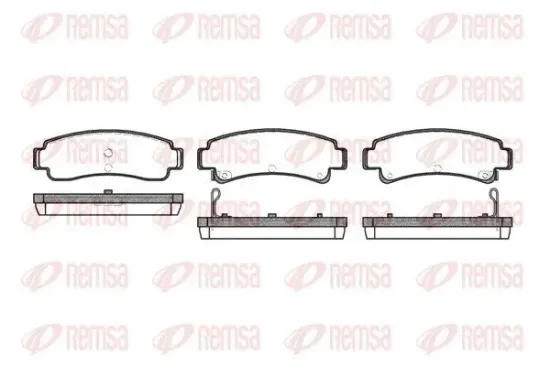 Bremsbelagsatz, Scheibenbremse Hinterachse REMSA 0302.02 Bild Bremsbelagsatz, Scheibenbremse Hinterachse REMSA 0302.02